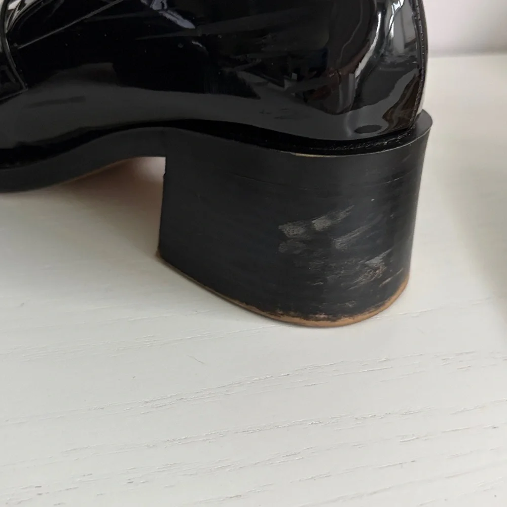 Zara patent  Black Loafers - Picture 7 of 8